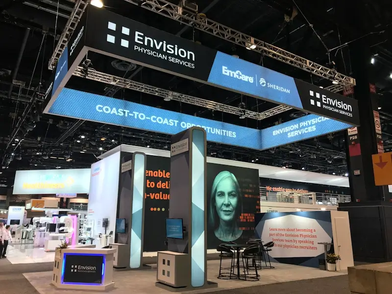 Trade show booth design company in Miami for Envision Physician Services